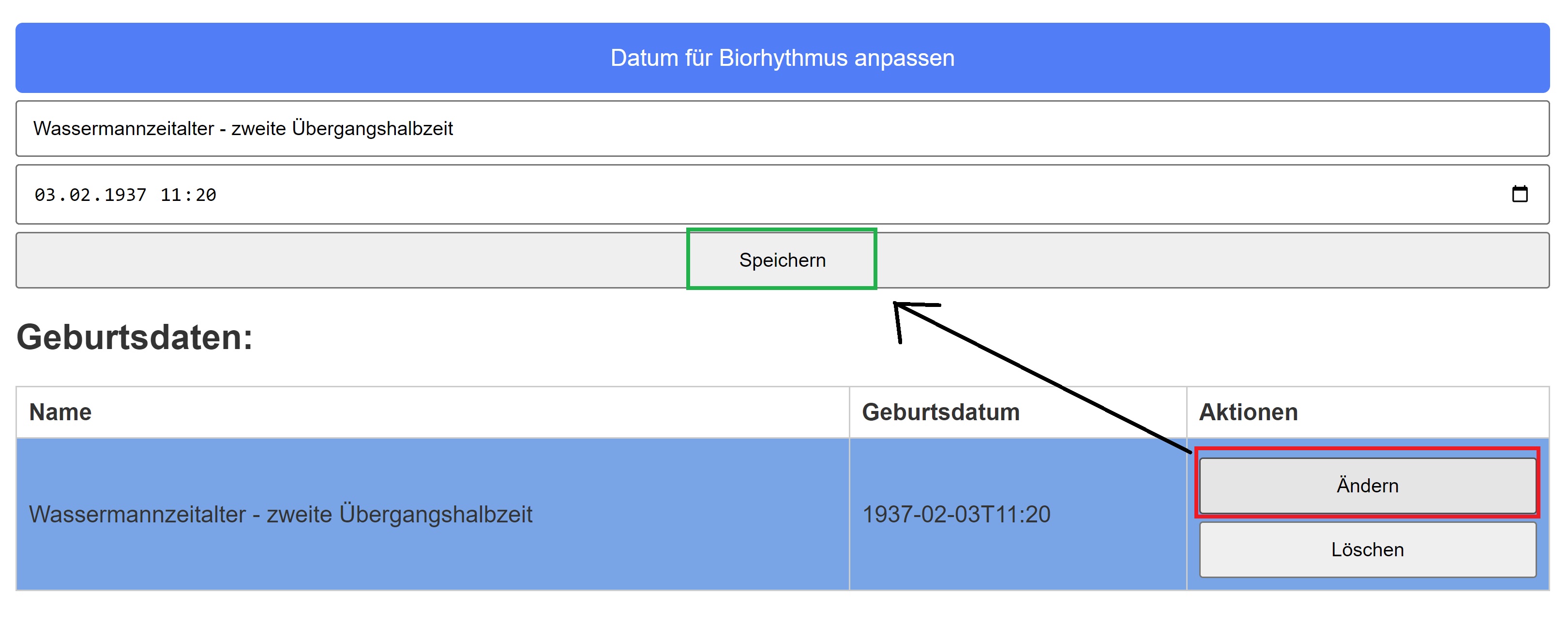Benutzer ändern